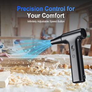 Xách Tay Không Dây 130000Rpm Điện Blower Turbo Cắt Tóc Khăn Lau Bụi Không Khí Xe Máy Sấy Mini Máy Bay Phản Lực Fan Nén Súng Không Khí Tóc Chất Tẩy Rửa - Product Image 4