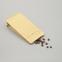 Sacs à café à fond plat personnalisés de qualité alimentaire en gros, pochettes à fermeture éclair en aluminium haute barrière avec valve de dégazage