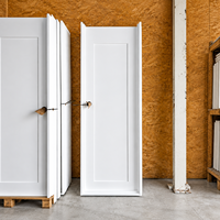 Porte intérieure en bois style Shaker, 30x80'', à panneau unique, pour maison, pré-montée, à âme creuse, moulurée, apprêtée blanche, entrepôt US