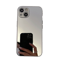Coque de téléphone miroir Galvanoplastie Surface miroir coque arrière en TPU pour iPhone 14 13 12 11 Plus Pro Max 14 13 12 11 8 7 XR XS SE 2 3