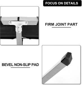 Tempat Tidur Lipat Camping Berkualitas Tinggi untuk Aktivitas Luar Ruangan, Hiking, Bahan Oxford 600d yang Kuat dan Ringan, Rangka Aluminium untuk Dewasa - Product Image 4