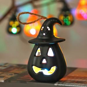Linterna de calavera de mano de Halloween transfronteriza, molino de viento de <span class=keywords><strong>calabaza</strong></span> LED, accesorios colgantes, decoración de Ambiente de fiesta, <span class=keywords><strong>Mate</strong></span> de plástico - Product Image 2