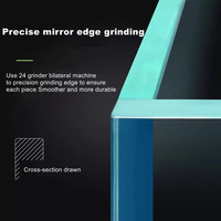Mini aquarium rectangulaire de bureau en verre haute transparence et écologique 63L avec processus de cintrage à chaud pour l'aménagement paysager