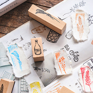 8 Cái Cây Hoa Trang Trí Gắn Mực Tem Nhật Ký Và Thủ Công Đặt Phòng Phế Liệu Vintage Gỗ Cao Su Tem - Product Image 3