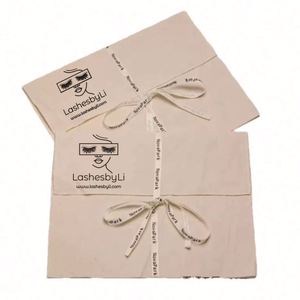 Bolsa de Ropa Reutilizable de Lujo, Multifuncional, Moderna, de Lino y Algodón Blanco, con Logotipo Personalizado, para Regalo - Product Image 3