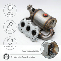 Collecteur d'échappement catalytique pour Mercedes Benz Smart Fortwo Forfour W453 1.0L 2014-2019 A4534900300 208A02654R Euro 5