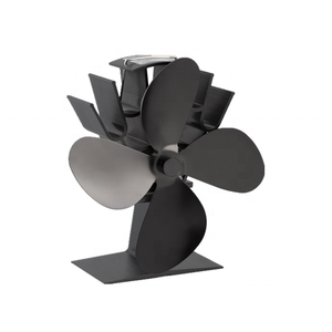Ventilatore per stufa a legna camino nero 4 pale ventilatore per stufa a caldo Log bruciatore a legna ventilatore silenzioso ecologico - Product Image 2