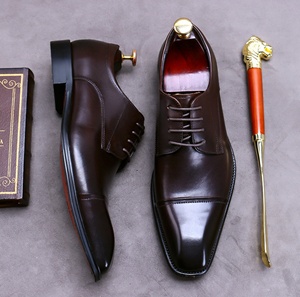 Zapatos de Vestir de Cuero con Acabado Brillante para Hombre, Talla Grande, Diseño Plano Sin Cordones, Malla Transpirable, Casuales de Negocios, Formales, para Bodas, Otoño - Product Image 1