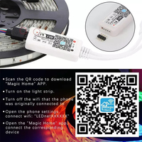 Bande lumineuse à LED Offre Spéciale, 5M, 5050 rvb, étanche IP65, bande LED à distance avec adaptateur secteur