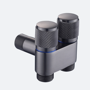 <span class=keywords><strong>Robinet</strong></span> triple à économie d'espace avec double sortie - Répartiteur d'eau 1 entrée 2 sorties à double commande - Product Image 1