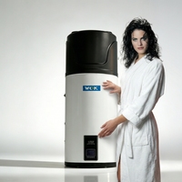 Pompe à chaleur air-eau en acier inoxydable 100L, R134A, contrôle LCD/WiFi, haute efficacité, utilisation extérieure autonome, certifiée CE