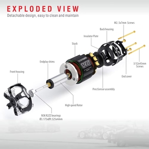Moteur Brushless Surpass Hobby STOCK SPEC 13.5T 17.5T 21.5T 540 V6 pour voiture de course <span class=keywords><strong>1</strong></span>/<span class=keywords><strong>10</strong></span> Kyosho <span class=keywords><strong>Tamiya</strong></span>, <span class=keywords><strong>buggy</strong></span> et touring sur route - Product Image 5