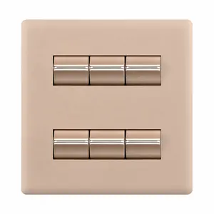 Tyelc Newest design Pakistan switches Pink 1 2 3 4 5 6 8 10 12 Gang Electric switches Home wall UK Toggle switch
