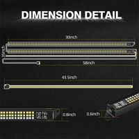 Feux de recul de danger de clignotant de frein en cours d'exécution 60 pouces barre de feu arrière LED multifonction pour camions