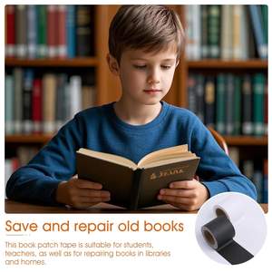 <span class=keywords><strong>Ruban</strong></span> adhésif mat auto-adhésif de 2 pouces, <span class=keywords><strong>ruban</strong></span> en tissu noir, <span class=keywords><strong>ruban</strong></span> gaffer <span class=keywords><strong>pour</strong></span> la réparation, le renforcement et la protection des vieux livres anciens - Product Image 6