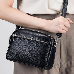 AndoBag Crossbody Shoulder <b>Bags</b> for Women Genuine Cow <b>Leather</b> Fashion Casual Zipper <b>Phone</b> <b>Bag</b> Large Capacity 8081 - Product Image 2