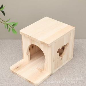 Casa de Madera para Hámster, Rectangular, Duradera, para Interiores, Tamaño Pequeño - Product Image 2