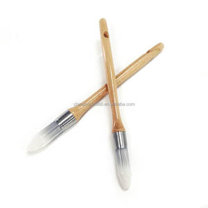 WM1618 4 pezzi pennello <span class=keywords><strong>per</strong></span> pittura a gesso e cera, piccola spazzola ovale rotonda con setole naturali <span class=keywords><strong>per</strong></span> la pittura o la ceretta - Product Image 6