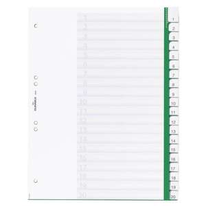 DURABLE - 6223-05 Diviseur A4 20 clés thermoscellées avec trou d'index 60/80 + 80x80x80mm, vert ORGANISATION ET PRODUITS DE DÉPÔT - Product Image 2