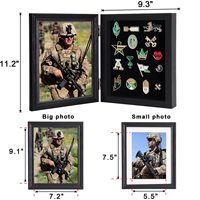 Cadre photo avec protection UV à 98 %, étiquettes de plage, 7x9 ou 6x8, vitrine en acrylique pour médailles militaires avec passe-partout, thème floral