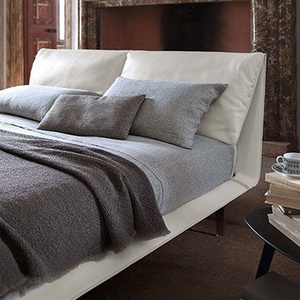 Кровать из натуральной кожи с деревянным каркасом, 1,8 м - Product Image 3