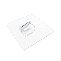 Crochets adhésifs en plastique PVC, sans vis, pour ventouse, transparent et gratuit échantillon