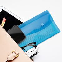 Dompet Popper transparan terang PP murah kustom klip tas nyaman