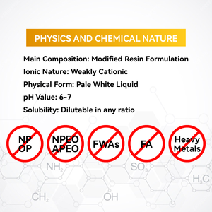Agente de acabado refrigerante y absorbente de humedad duradero, auxiliar químico con 99.99% de pureza pH 6-7 para algodón, lino y nailon - Product Image 3