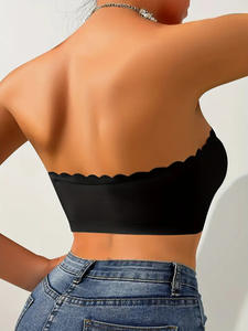 Factory ODM Soft Breathable Front Closure Wavy Trim <strong>Bra</strong> Adjustable <strong>Bras</strong> WomenPush-Up Anti slip Front Strapless Buckle <strong>Bra</strong> Women - Product Image 2