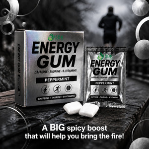 Goma de Mascar Energética Personalizada con Taurina y Vitamina B, Suplemento para Estimular el Cerebro, Mejora la Claridad Mental, Goma de Mascar con Cafeína Natural - Product Image 4