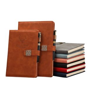 Wholesale A5 B5 School Hardcover Leather Notebooks in Bulk 2024 Cheap Customized Promotion with Magnetic Gift - Product Image 1