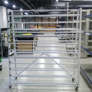 Tùy Chỉnh Đôi Mặt Treo Dệt Ống Vải Cuộn Sàn Đứng Rug Hiển Thị Giá Kim Loại Vải Hiển Thị Giá - Product Image 5