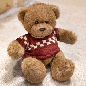 Ours en peluche Pacify <span class=keywords><strong>Bear</strong></span> en coton PP, avec écharpe <span class=keywords><strong>pull</strong></span>, jouet mignon pour habillage de poupée - Product Image 5