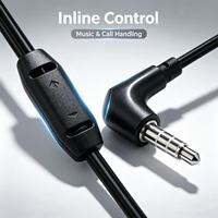 Écouteurs intra-auriculaires filaires élégants et populaires en or blanc, 3,5 mm, suppression du bruit ENC, étanches IPX3, cordon de 2 m pour téléphones mobiles - Vente en gros