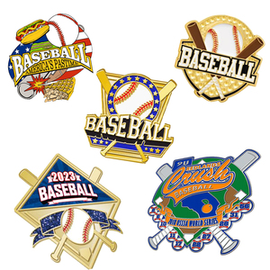 Creatore all'ingrosso personalizzato in metallo distintivo sportivo Logo squadre di Baseball smalto morbido e duro Anime spilla con spilla cappello Souvenir spilla - Product Image 2