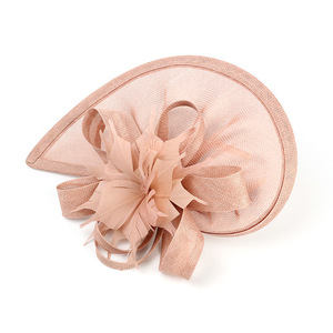 Chapeau de fascinateurs de qualité supérieure pour femmes Derby mariage plume Sinamay Fascinator Tea Party mariée bandeau avec pince <span class=keywords><strong>femme</strong></span> - Product Image 5