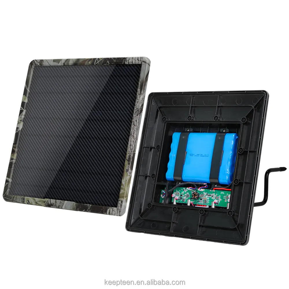 Trail Camera Solar Panel Built In Battery 12V 10W Rechargeable With Type C USB DC5521 Plug For Hunting Game