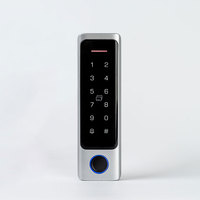 Lector de Control de Acceso Inteligente Tuya para Exteriores, Carcasa Metálica, Huella Dactilar, Código, Tarjeta RFID de Doble Frecuencia, Compatible con 12V / 24V