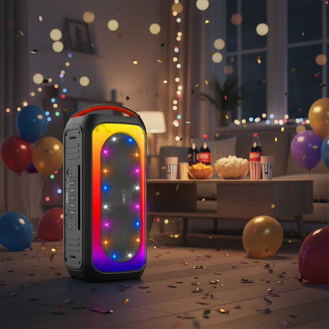 50W RGB Light Outdoor Portable bluetooth Speaker Heavy Bass