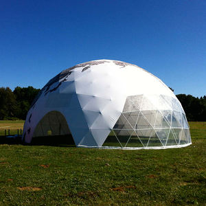 Tente dôme de glamping moderne en PVC pour l'extérieur Poteaux en aluminium Logo personnalisé pour hôtels Salons professionnels Maison de camping pour l'extérieur - Product Image 5