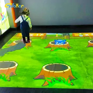 Proyektor lantai interaktif, proyektor interaktif sensor gerak, permainan proyeksi interaktif untuk permainan anak-anak