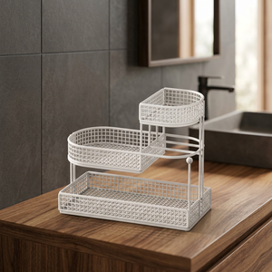 Organizador Metálico Blanco de 3 Niveles para Almacenamiento, Estante para Maquillaje con Acabado Pintado - Product Image 5