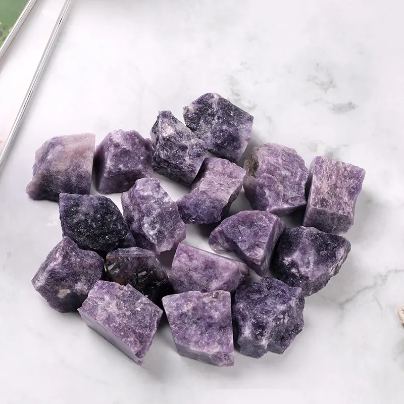 Natural Rock Raw purple lepidolite Crystal Rough Stone Wholesale