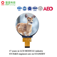Écran tactile capacitif circulaire LCD personnalisé K&D, 3,2-3,97 pouces, IPS TFT LED avec rétroéclairage, module d'affichage personnalisé