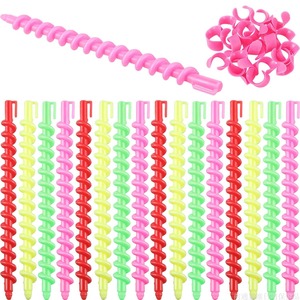 20 Piezas de Rizadores de Pelo en Espiral de Plástico Largos para Peluquería, Herramientas de Salón para la Mayoría de Peinados - Product Image 2