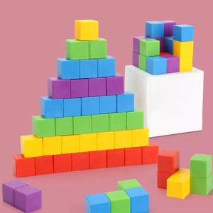 Pelangi untuk permainan papan Puzzle susun lintas batas kubus untuk mainan blok bangunan masalah matematika berpikir logis - Product Image 1