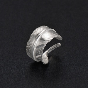 Marvelcolour Special Design <strong>Silver</strong> Jewelry S950 Sterling Eagle <strong>Feather</strong> Handicraft Free Size <strong>Ring</strong> for Men Women Fashion Wearing - Product Image 6