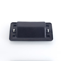 Poignées encastrées universelles Longyu PL025 en plastique noir, quincaillerie moderne à montage encastré pour porte, usage industriel et commercial