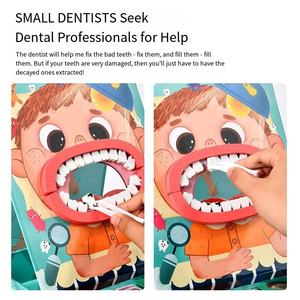 Ensemble de dentiste en bois simulé de haute qualité pour les jeux à domicile, jouets médicaux - Product Image 5