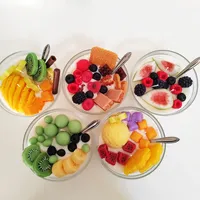 Bougies parfumées sans flamme, bougie bol de céréales, bol de flocons d'avoine, boucles de fruits, bougies personnalisées bougies alimentaires pour café